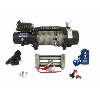 WYCIĄGARKA ELEKTRYCZNA HUSAR WINCH 14000 LBS 12V LINA STALOWA