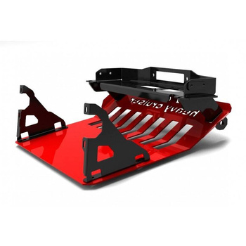 Jeep Commander XK 2005-2011 osłona czołowa z płytą montażową wyciągarki czerwona