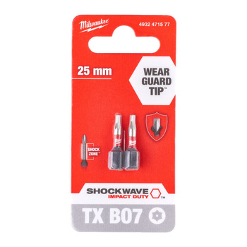 Milwaukee BIT SHOCKWAVE Torx TX BO7 25mm 2szt