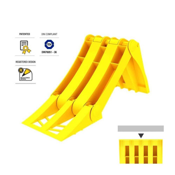 Lokhen żółty składany klin 160mm pod koło Origamy 46 z metalem do busa