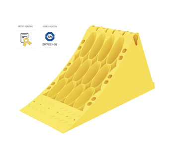 Lokhen Klin żółty pod koło duży E53 208mm