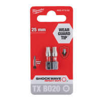 Milwaukee BIT SHOCKWAVE Torx TX BO25 25mm 2szt