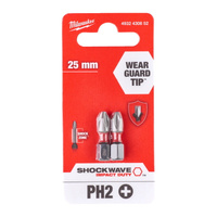 Milwaukee BIT SHOCKWAVE PH2 25mm 2szt