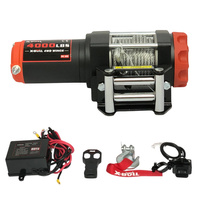 WYCIĄGARKA ELEKTRYCZNA X-BULL DO QUADA 4000 LINA STALOWA ATV UTV PŁUG