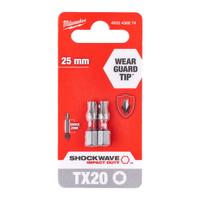 Milwaukee BIT SHOCKWAVE Torx TX20 25mm 2szt