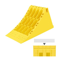 Lokhen Klin żółty pod koło duży E53 z metalem 208mm